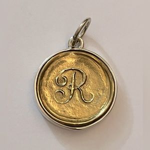 NWOT.  Waxing Poetic sterling silver and brass ‘R’ initial charm.